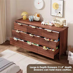 Cómoda de 60.6" de ancho con 9 cajones hondos - Mueble de TV moderno y cómoda para dormitorio, sala de estar y pasillo