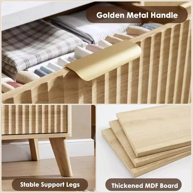 Cómoda de 60.6" de ancho con 9 cajones hondos - Mueble de TV moderno y cómoda para dormitorio, sala de estar y pasillo