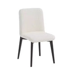 PexFix Juego de 2 sillas de comedor tapizadas, sillas de cocina modernas de tela con asiento acolchado y patas de madera resistentes, sillas auxiliares para comedor o sala de estar