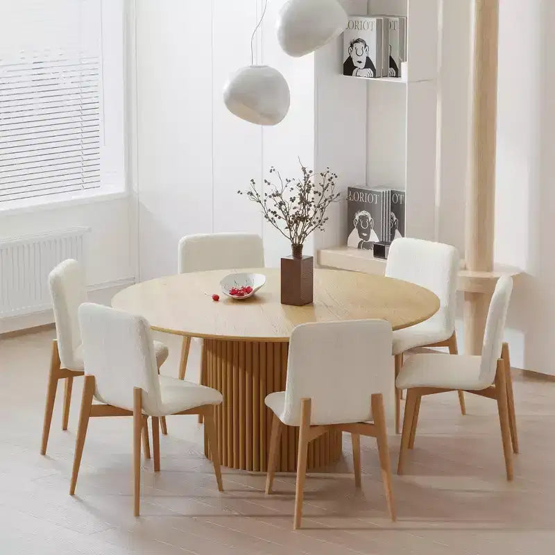 PexFix Juego de 2 sillas de comedor tapizadas, sillas de cocina modernas de tela con asiento acolchado y patas de madera resistentes, sillas auxiliares para comedor o sala de estar