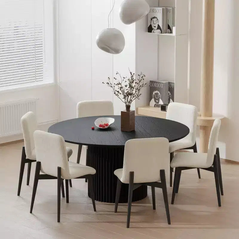 PexFix Juego de 2 sillas de comedor tapizadas, sillas de cocina modernas de tela con asiento acolchado y patas de madera resistentes, sillas auxiliares para comedor o sala de estar
