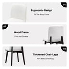 PexFix Juego de 2 sillas de comedor tapizadas, sillas de cocina modernas de tela con asiento acolchado y patas de madera resistentes, sillas auxiliares para comedor o sala de estar