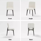 PexFix Juego de 2 sillas de comedor tapizadas, sillas de cocina modernas de tela con asiento acolchado y patas de madera resistentes, sillas auxiliares para comedor o sala de estar