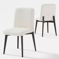 PexFix 2Pcs Upholstered Dining Chairs Modern Fabric Kitchen Chairs with Padded Seat & Sturdy Wood Legs Side Chairs for Dining Room Living Room