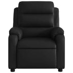 vidaXL Sillón reclinable de masaje ajustable negro de cuero sintético - Reclinación manual por empuje hacia atrás