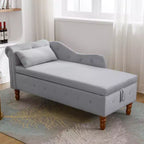 Sofá reclinable moderno con almacenaje, ribete de tachuelas, sillón tapizado de terciopelo capitoné con almacenaje y almohada para sala de estar