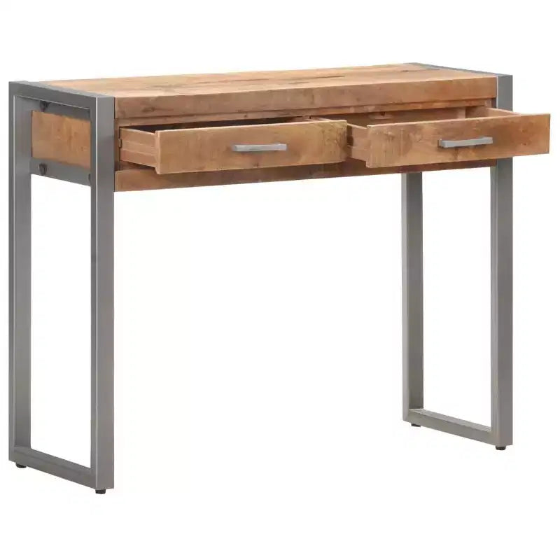 vidaXL Mesa Consola 37.4x13.8x29.5 Madera Maciza de Mango