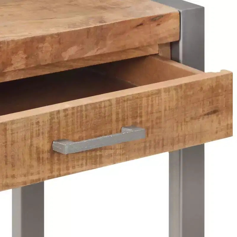 vidaXL Mesa Consola 37.4x13.8x29.5 Madera Maciza de Mango
