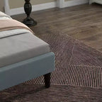Base de cama de alta resistencia tamaño full con listones de acero, cabecero de altura ajustable, no requiere somier, fácil montaje, beige