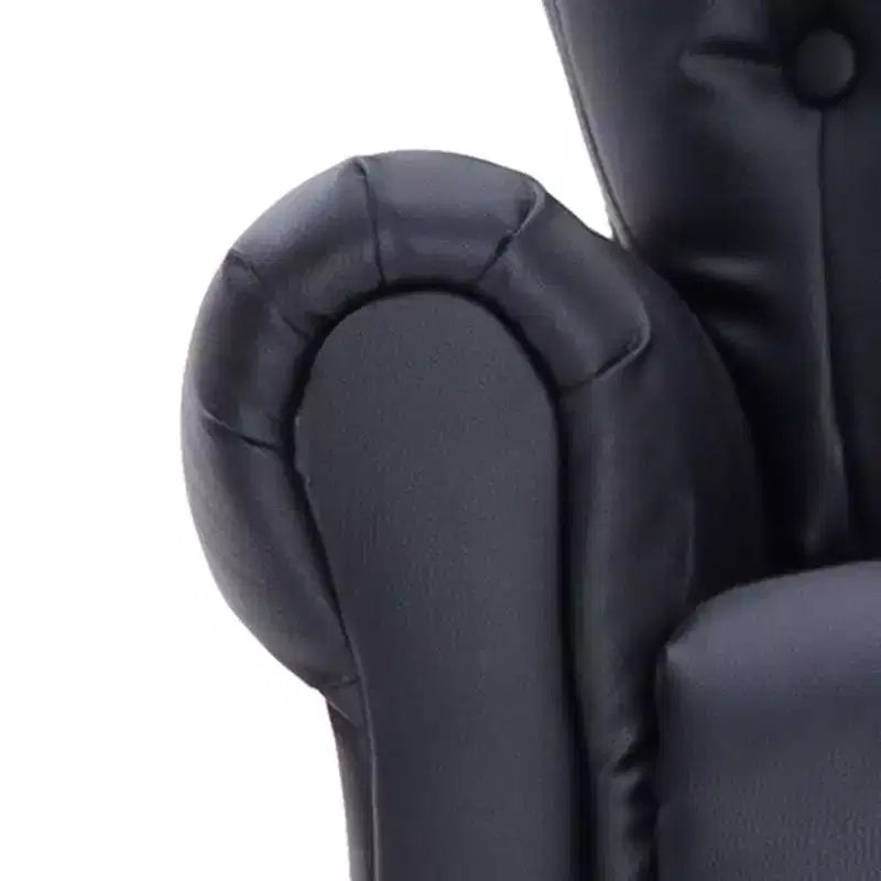 vidaXL Sillón reclinable de cuero sintético negro