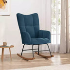 vidaXL Sillón balancín de terciopelo azul para salón, sin reposapiés