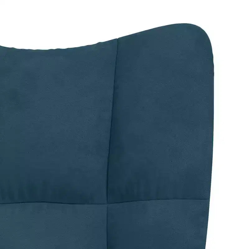 vidaXL Sillón balancín de terciopelo azul para salón, sin reposapiés