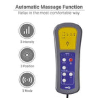 vidaXL Sillón reclinable de masaje de piel sintética color crema