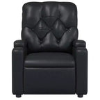 vidaXL Sillón reclinable de masaje de piel sintética color crema
