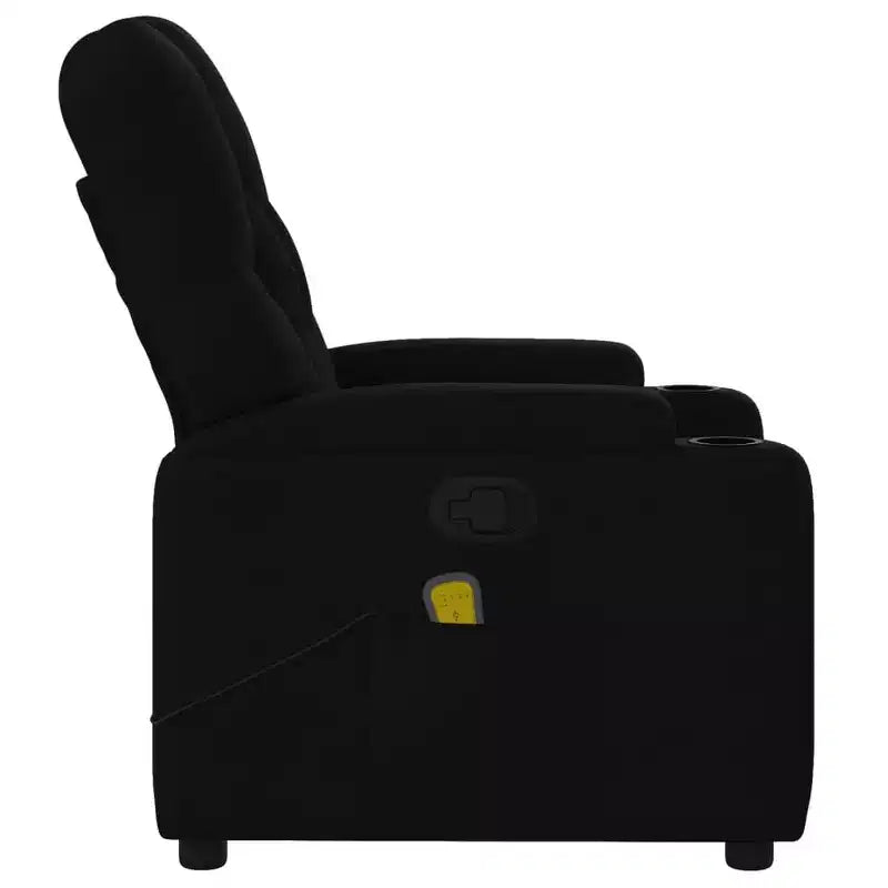 vidaXL Sillón reclinable de masaje de piel sintética color crema