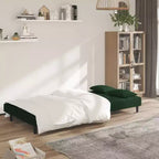 Sofá cama de 2 plazas vidaXL con dos almohadas de terciopelo negro