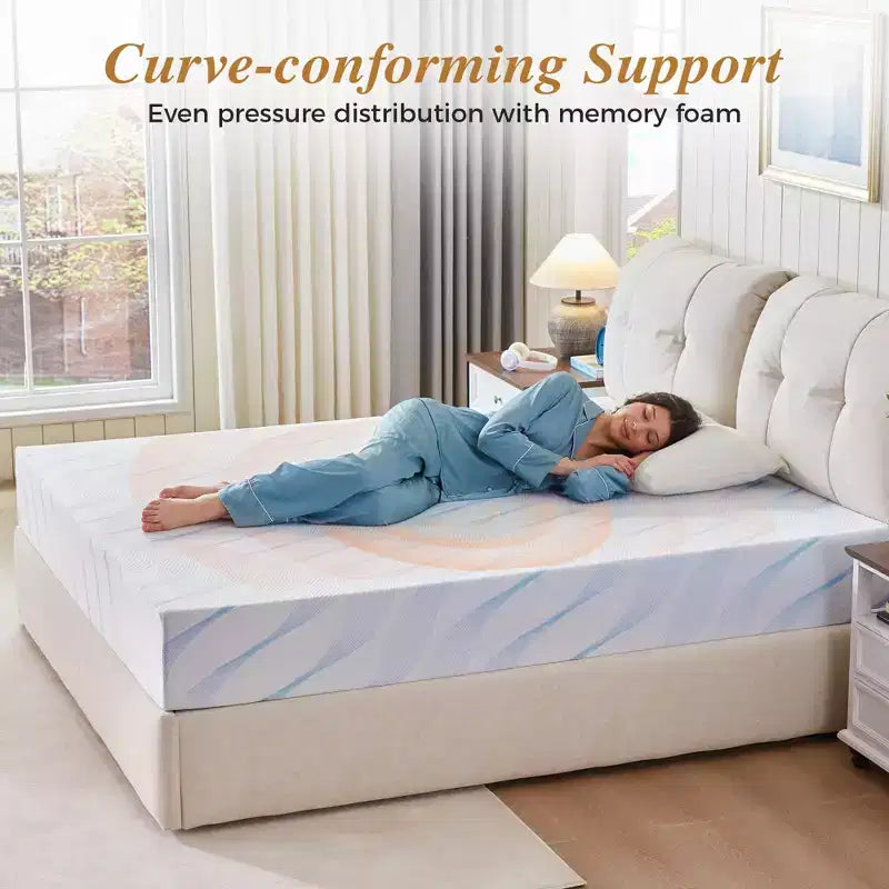 Colchón Sailvan Full Memory Foam, de 10 pulgadas con gel refrescante y espuma viscoelástica en caja, firmeza media