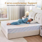 Colchón Sailvan Full Memory Foam, de 10 pulgadas con gel refrescante y espuma viscoelástica en caja, firmeza media