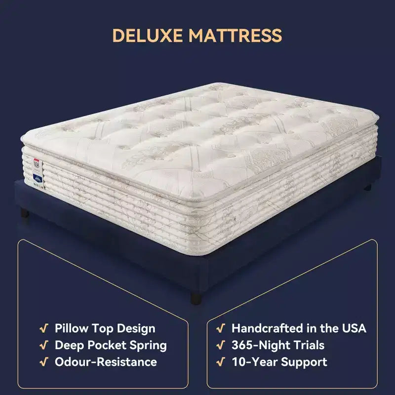 Colchón híbrido Sailvan de 13 pulgadas, colchón híbrido de espuma viscoelástica de gel con muelles ensacados en tela en caja