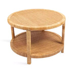 Kate and Laurel Rafina Rattan Round Coffee Table, 28x28x18, Natural