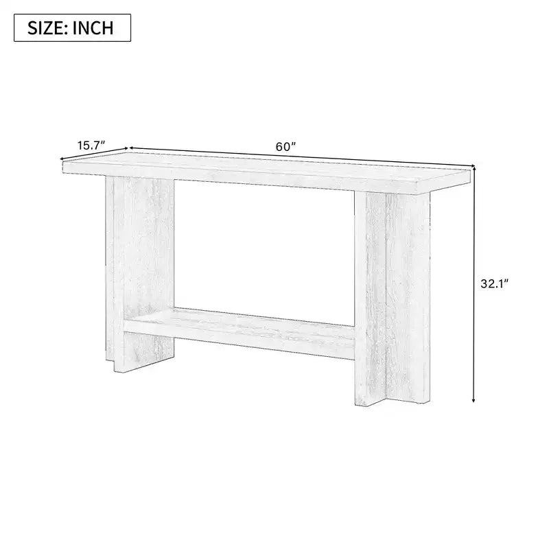 Consolas para entrada, mesa de sofá grande detrás del sofá, mesas de sofá de madera con patas de diseño en forma de T para sala de estar, vestíbulo