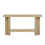 Consolas para entrada, mesa de sofá grande detrás del sofá, mesas de sofá de madera con patas de diseño en forma de T para sala de estar, vestíbulo