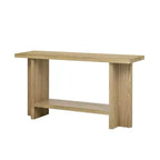Consolas para entrada, mesa de sofá grande detrás del sofá, mesas de sofá de madera con patas de diseño en forma de T para sala de estar, vestíbulo