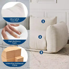 Seccional de sofá nube extragrande: Sofá modular en forma de U de chenilla, diseño de asiento profundo sin estructura