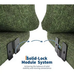 Seccional de sofá nube extragrande: Sofá modular en forma de U de chenilla, diseño de asiento profundo sin estructura