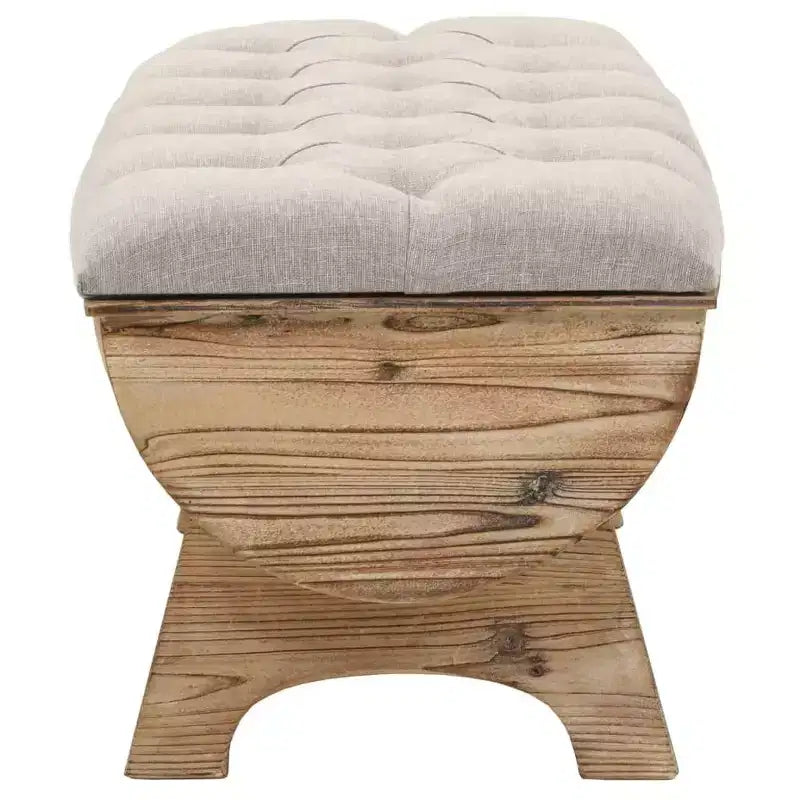 vidaXL Banco de almacenamiento 40,6 de madera maciza de abeto