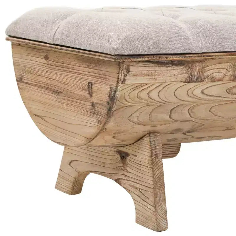 vidaXL Banco de almacenamiento 40,6 de madera maciza de abeto