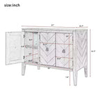 Mueble de almacenaje auxiliar vintage con estante ajustable, aparador de madera maciza, mesa consola, mesa auxiliar de sofá, gris