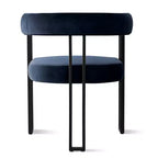Juego de 6 sillas de comedor tapizadas Panipeachy, sillas de cocina de terciopelo contemporáneo con respaldo curvo y elegante base de metal