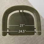 Juego de 6 sillas de comedor tapizadas Panipeachy, sillas de cocina de terciopelo contemporáneo con respaldo curvo y elegante base de metal