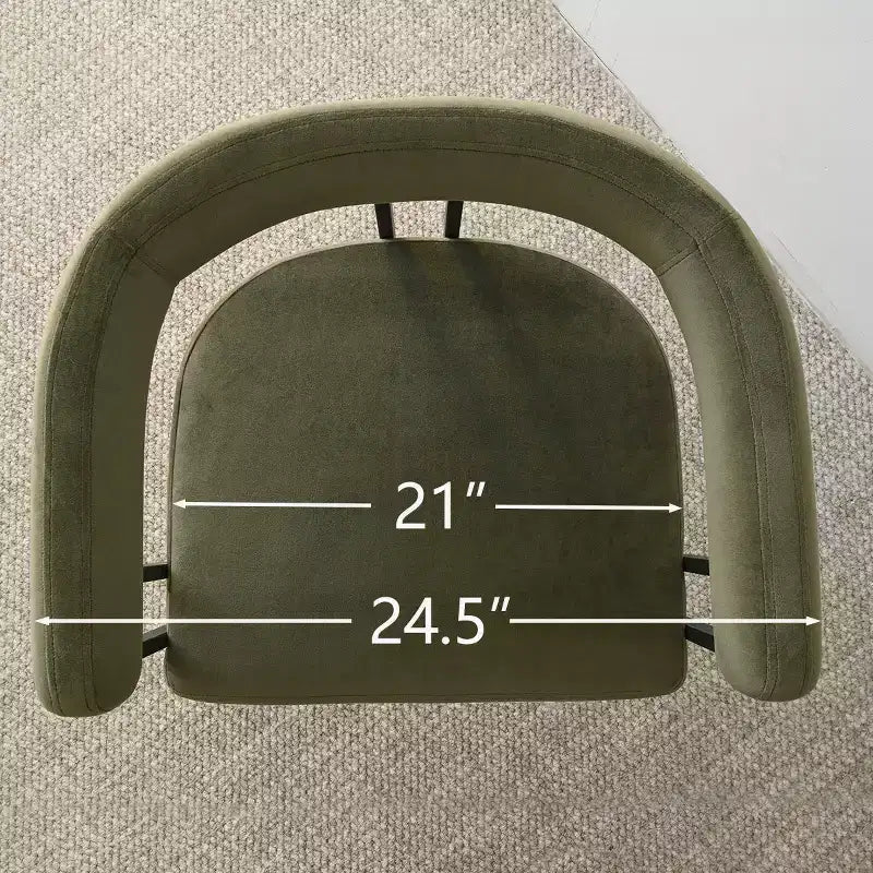 Juego de 6 sillas de comedor tapizadas Panipeachy, sillas de cocina de terciopelo contemporáneo con respaldo curvo y elegante base de metal