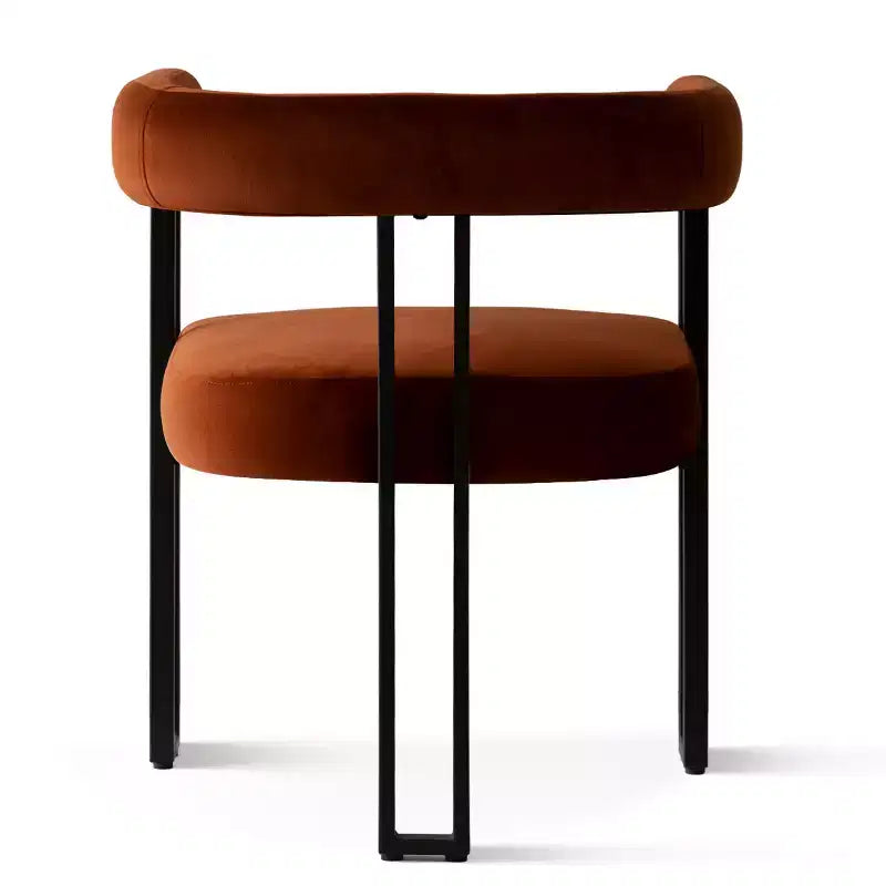 Juego de 6 sillas de comedor tapizadas Panipeachy, sillas de cocina de terciopelo contemporáneo con respaldo curvo y elegante base de metal