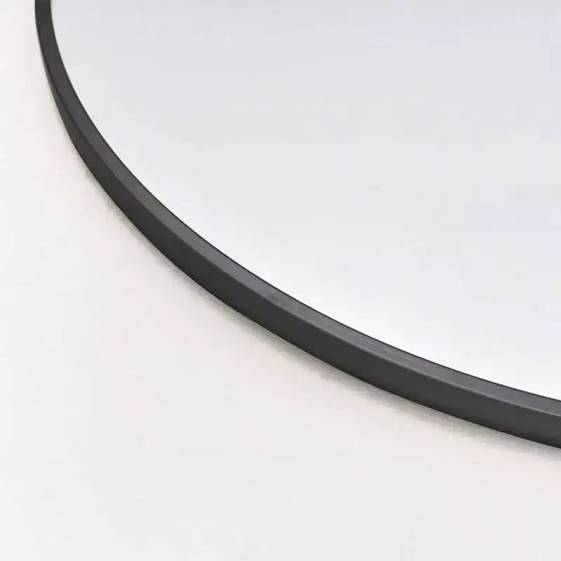 Espejo negro de cuerpo entero con arco, 58x18 con marco de aluminio. Úselo como espejo de pie o de pared.