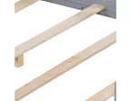 Cama de suelo Bellemave estilo Montessori con estantería y pizarra, cama de plataforma de madera maciza con barandillas y cabecero de almacenamiento para niños y adolescentes
