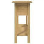 vidaXL Mesa consola marrón de pino macizo encerado 93 x 34,5 x 73 cm