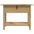 vidaXL Mesa consola marrón de pino macizo encerado 93 x 34,5 x 73 cm