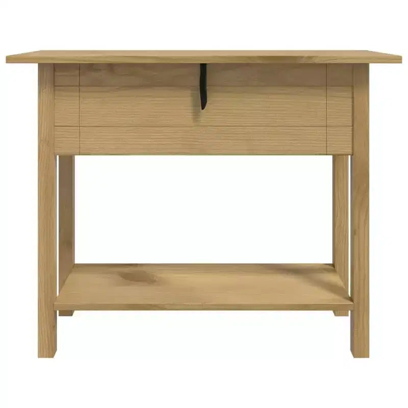 vidaXL Mesa consola marrón de pino macizo encerado 93 x 34,5 x 73 cm