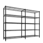 Estanterías de almacenamiento de 71 W, estantería metálica de 5 niveles, estantería de alambre resistente, estanterías de despensa ajustables, estantería de cocina para despensa, garaje comercial