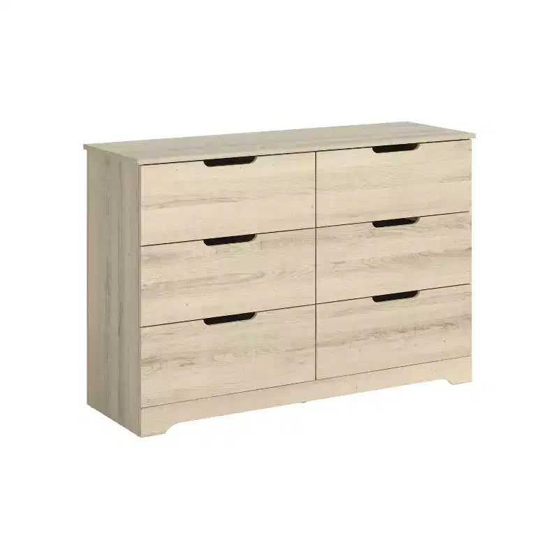 Cómoda de 6 cajones Galano con fabricación de madera 47 AN 15.6 PR 31.7 AL