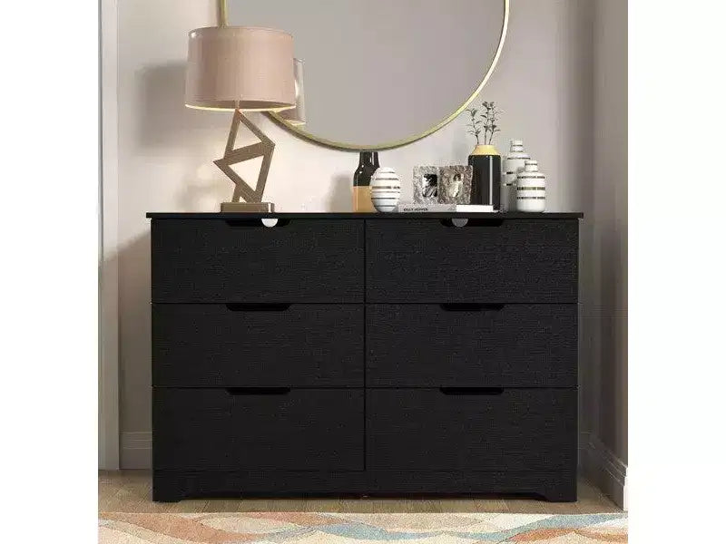 Cómoda de 6 cajones Galano con fabricación de madera 47 AN 15.6 PR 31.7 AL