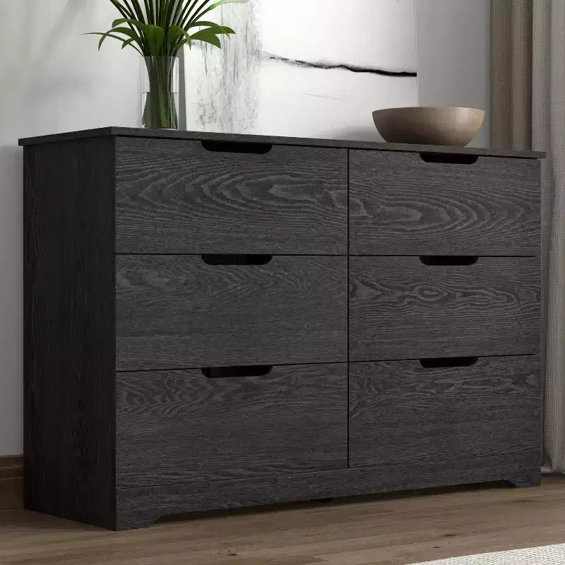 Cómoda de 6 cajones Galano con fabricación de madera 47 AN 15.6 PR 31.7 AL