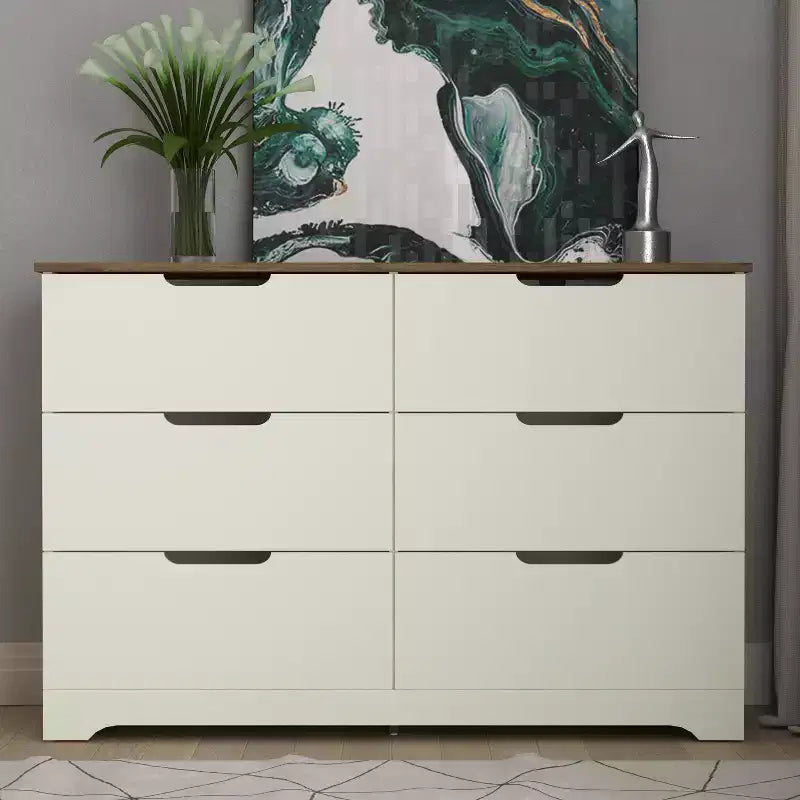 Cómoda de 6 cajones Galano con fabricación de madera 47 AN 15.6 PR 31.7 AL