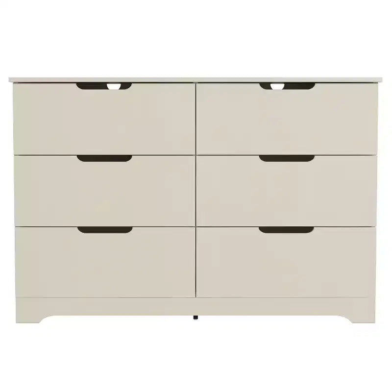 Cómoda de 6 cajones Galano con fabricación de madera 47 AN 15.6 PR 31.7 AL