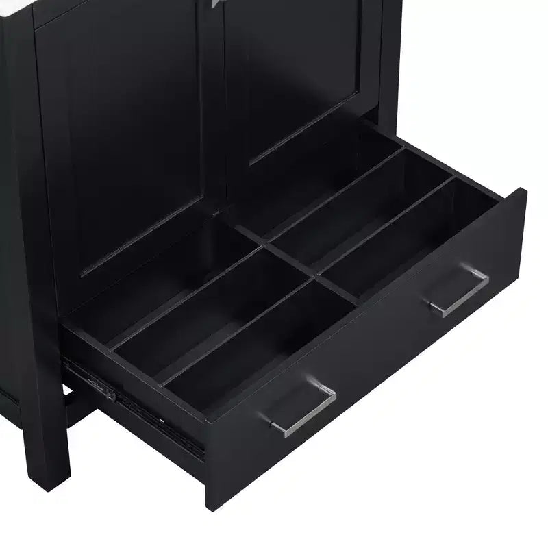 Combinación de tocador de baño vintage de 48" con lavabos dobles, gabinete de almacenamiento para baño con puertas de cierre suave y estante