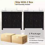 Tocador de baño de 72 pulgadas con tocadores dobles, mueble lavabo de baño con puertas de cierre suave y estante ajustable, Espresso