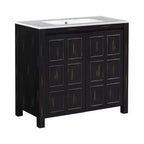 Tocador de baño de 72 pulgadas con tocadores dobles, mueble lavabo de baño con puertas de cierre suave y estante ajustable, Espresso